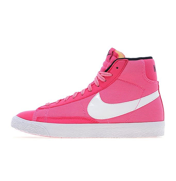 Price $60 Nike Blazer Mid Suede Vivid Pink White Pink Glow Junior ...
